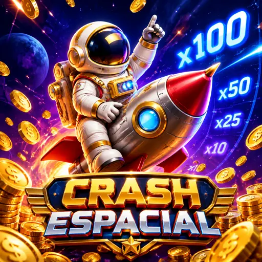 Astronauta do Spaceman subendo com multiplicador crescente na tela