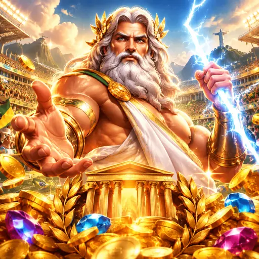 Card do jogo Gates of Olympus com multiplicadores acumulados