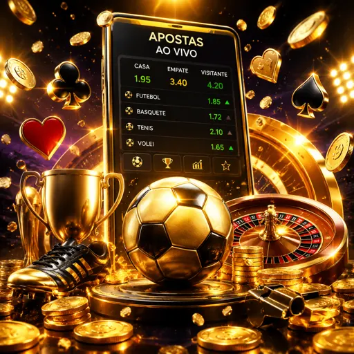 Tela de celular com odds ao vivo de futebol e colunas de números destacadas